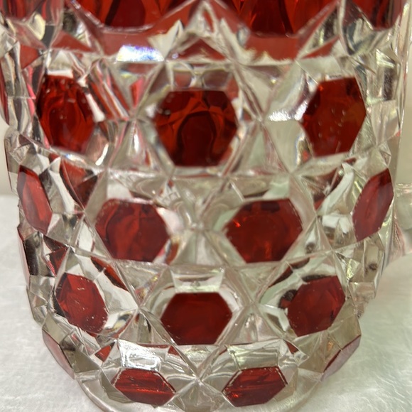 Vintage Block Pitcher/6 Glasses - Picture 2 of 10